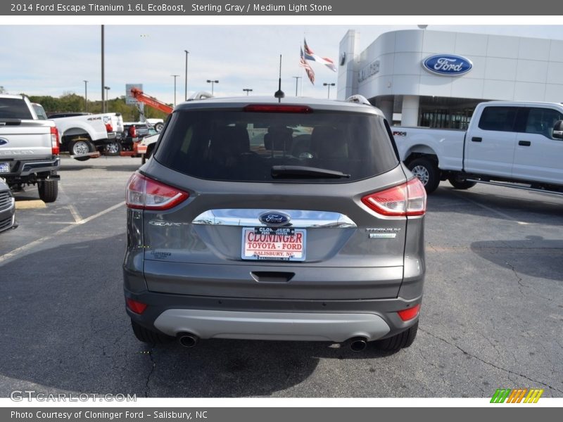 Sterling Gray / Medium Light Stone 2014 Ford Escape Titanium 1.6L EcoBoost