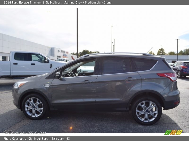 Sterling Gray / Medium Light Stone 2014 Ford Escape Titanium 1.6L EcoBoost