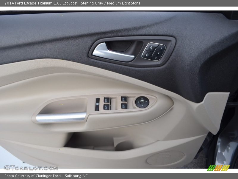 Sterling Gray / Medium Light Stone 2014 Ford Escape Titanium 1.6L EcoBoost