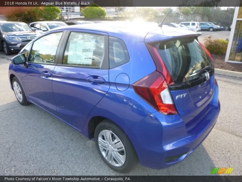 Aegean Blue Metallic / Black 2018 Honda Fit LX