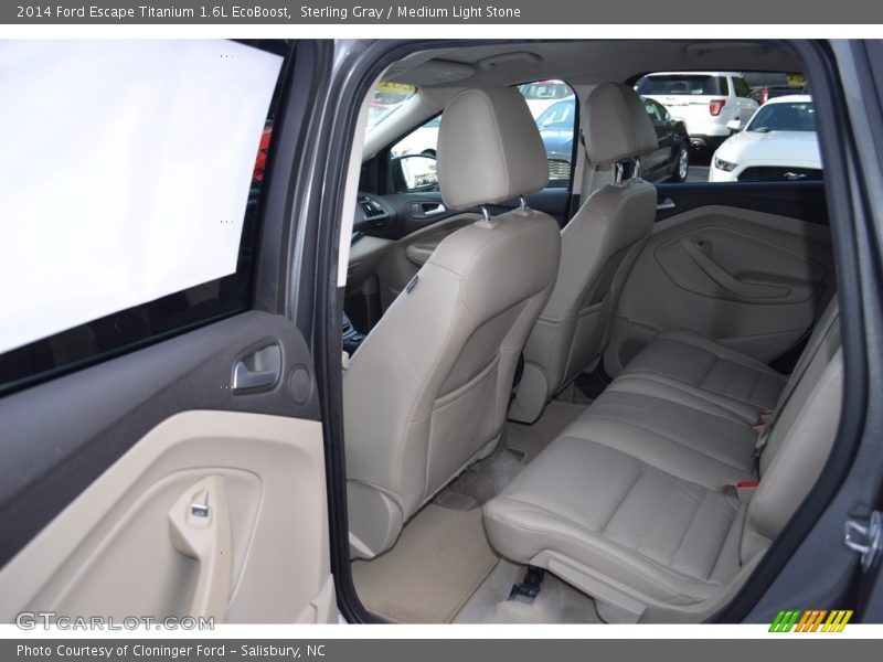 Sterling Gray / Medium Light Stone 2014 Ford Escape Titanium 1.6L EcoBoost