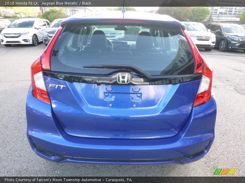 Aegean Blue Metallic / Black 2018 Honda Fit LX