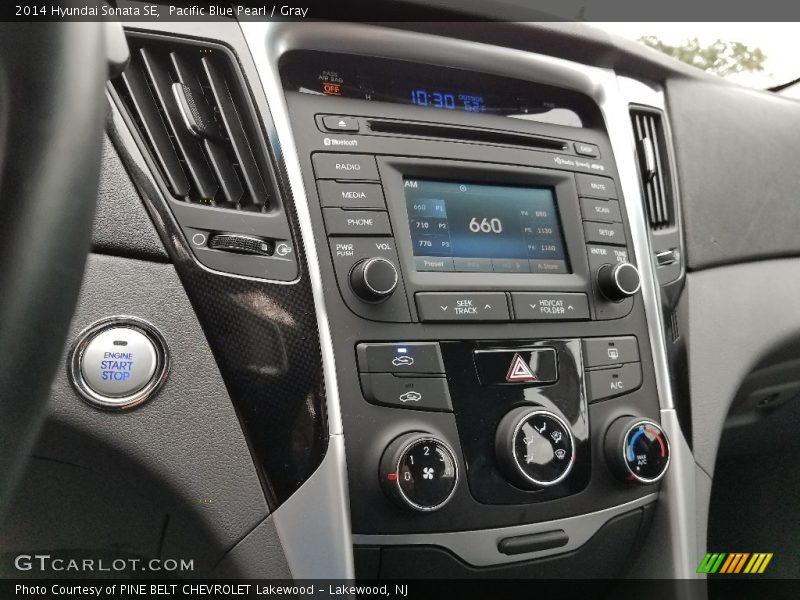 Pacific Blue Pearl / Gray 2014 Hyundai Sonata SE
