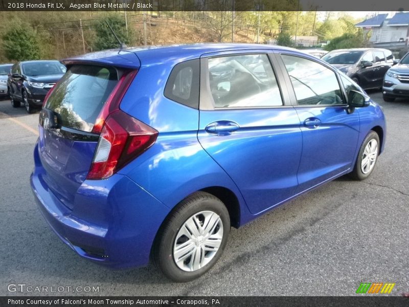 Aegean Blue Metallic / Black 2018 Honda Fit LX