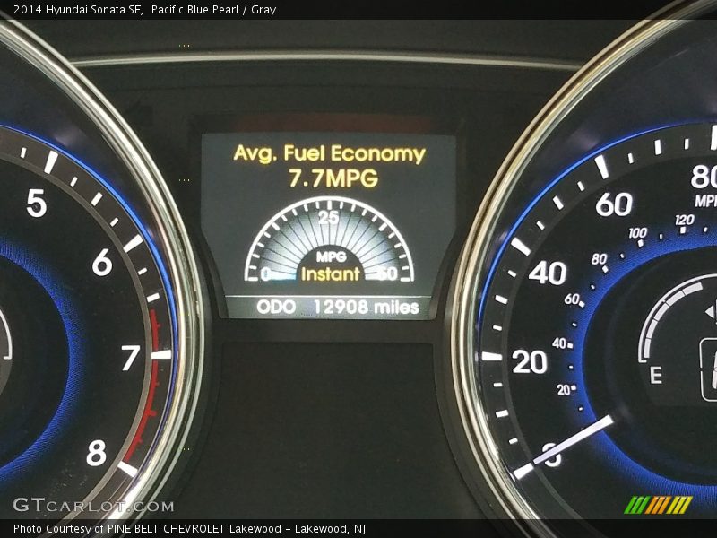 Pacific Blue Pearl / Gray 2014 Hyundai Sonata SE