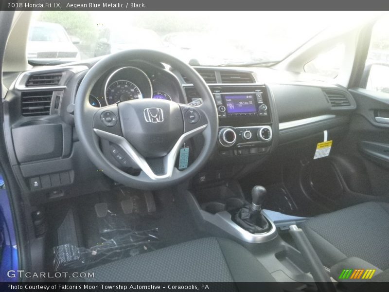 Aegean Blue Metallic / Black 2018 Honda Fit LX