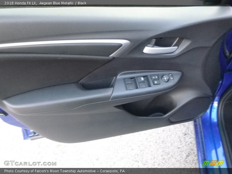 Aegean Blue Metallic / Black 2018 Honda Fit LX