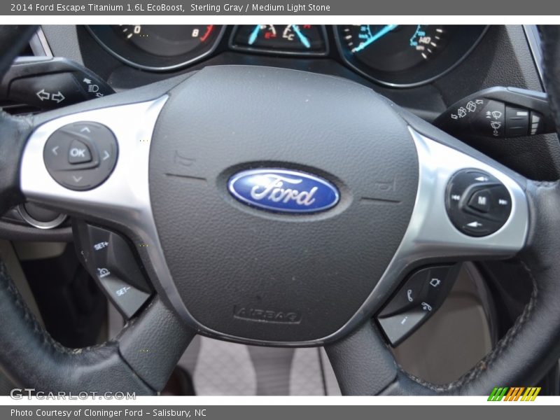 Sterling Gray / Medium Light Stone 2014 Ford Escape Titanium 1.6L EcoBoost