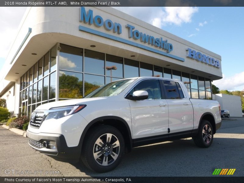 White Diamond Pearl / Black 2018 Honda Ridgeline RTL-T AWD