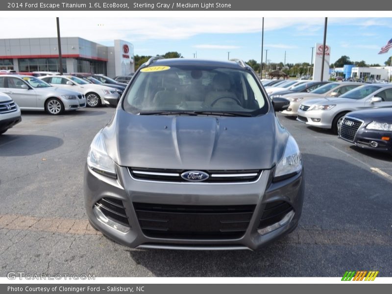 Sterling Gray / Medium Light Stone 2014 Ford Escape Titanium 1.6L EcoBoost