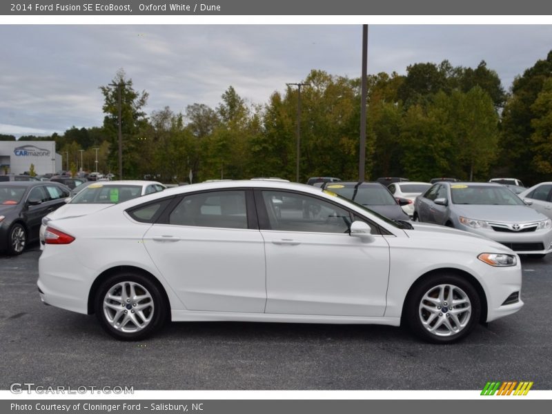 Oxford White / Dune 2014 Ford Fusion SE EcoBoost