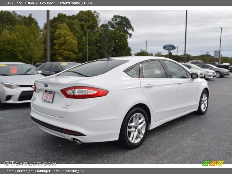 Oxford White / Dune 2014 Ford Fusion SE EcoBoost