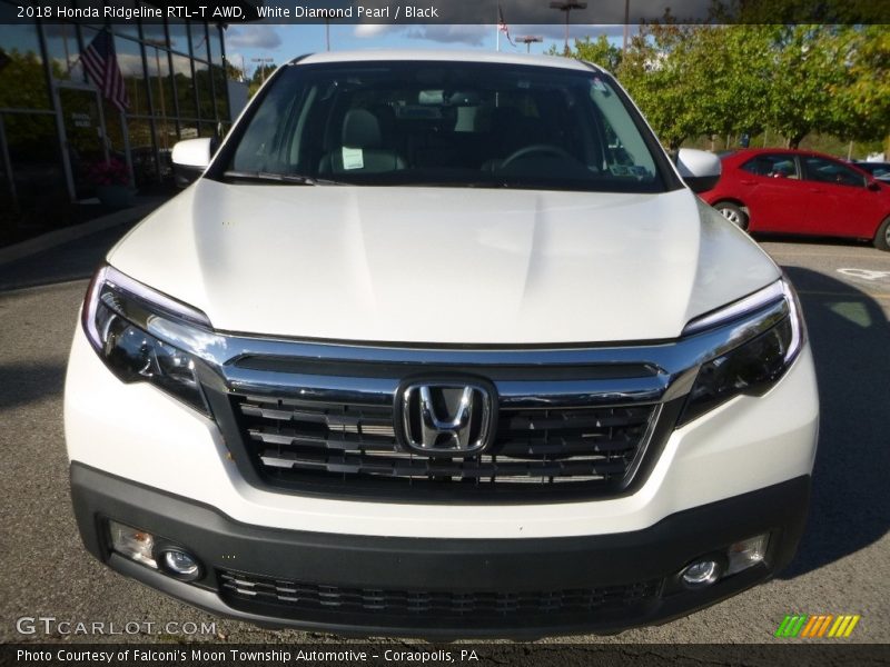 White Diamond Pearl / Black 2018 Honda Ridgeline RTL-T AWD