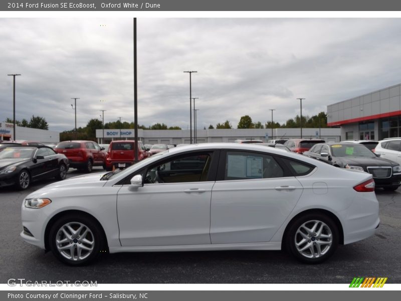 Oxford White / Dune 2014 Ford Fusion SE EcoBoost