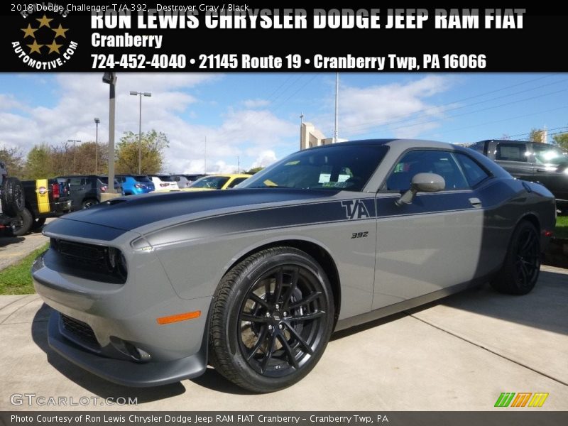 Destroyer Gray / Black 2018 Dodge Challenger T/A 392