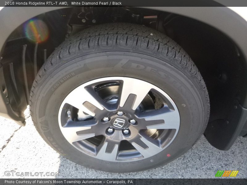 White Diamond Pearl / Black 2018 Honda Ridgeline RTL-T AWD