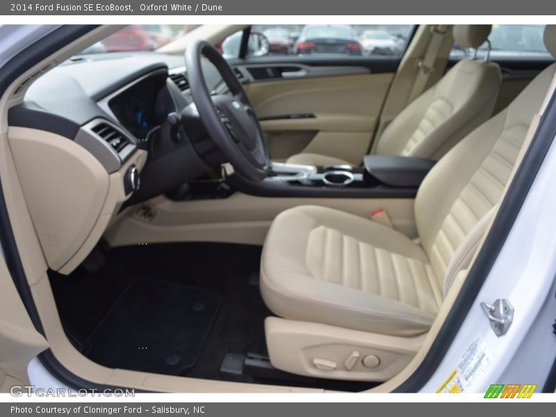 Oxford White / Dune 2014 Ford Fusion SE EcoBoost