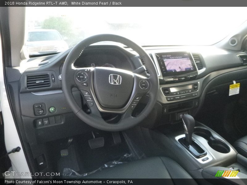 White Diamond Pearl / Black 2018 Honda Ridgeline RTL-T AWD