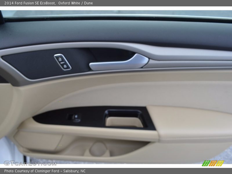 Oxford White / Dune 2014 Ford Fusion SE EcoBoost