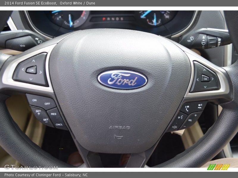 Oxford White / Dune 2014 Ford Fusion SE EcoBoost
