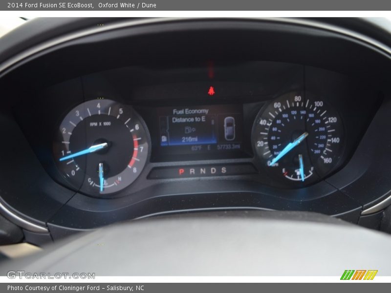 Oxford White / Dune 2014 Ford Fusion SE EcoBoost