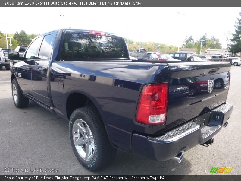 True Blue Pearl / Black/Diesel Gray 2018 Ram 1500 Express Quad Cab 4x4