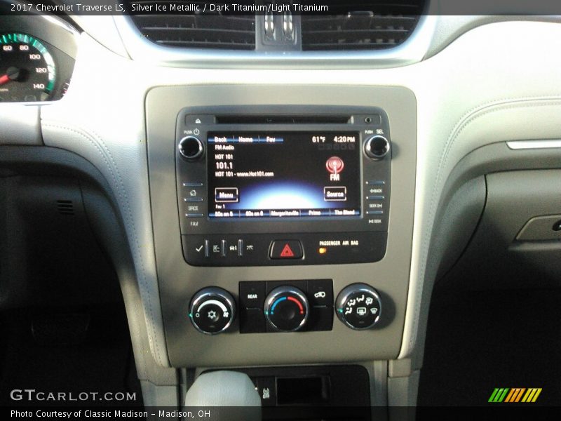 Silver Ice Metallic / Dark Titanium/Light Titanium 2017 Chevrolet Traverse LS