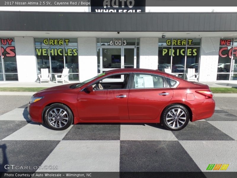 Cayenne Red / Beige 2017 Nissan Altima 2.5 SV