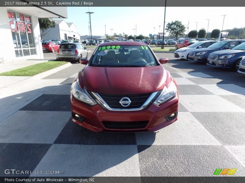 Cayenne Red / Beige 2017 Nissan Altima 2.5 SV