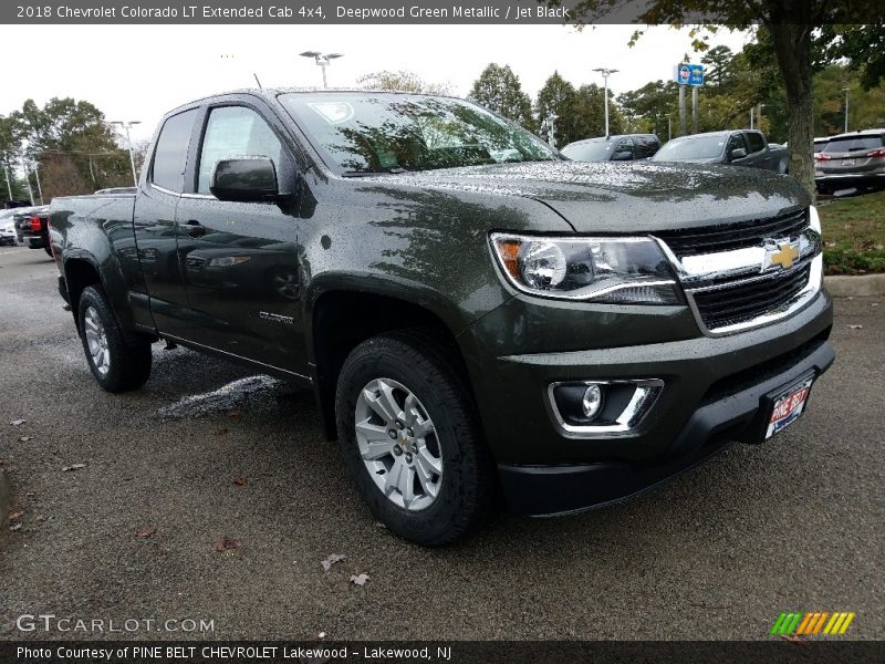 Deepwood Green Metallic / Jet Black 2018 Chevrolet Colorado LT Extended Cab 4x4