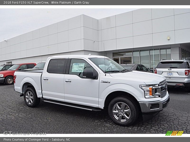 White Platinum / Earth Gray 2018 Ford F150 XLT SuperCrew