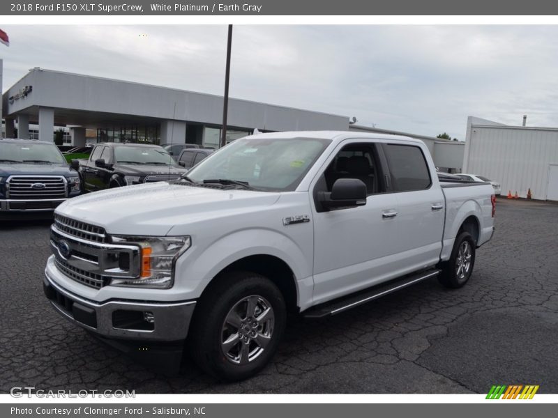 White Platinum / Earth Gray 2018 Ford F150 XLT SuperCrew