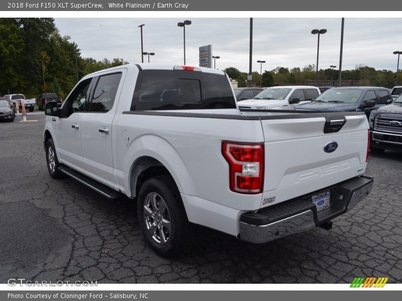 White Platinum / Earth Gray 2018 Ford F150 XLT SuperCrew