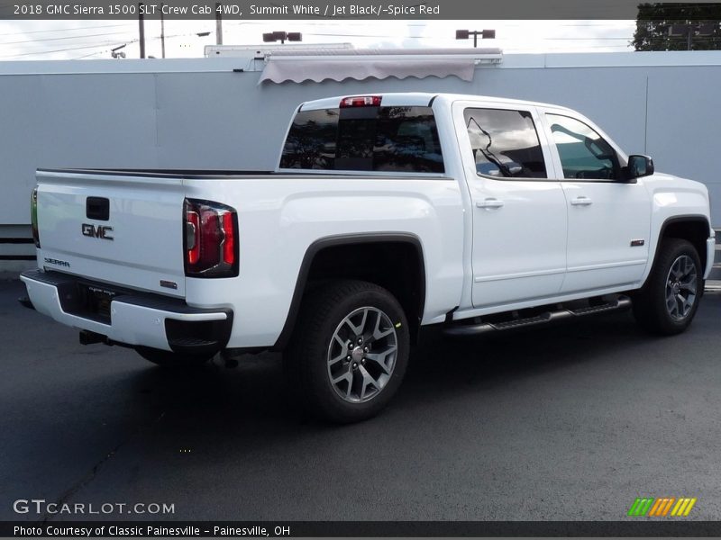 Summit White / Jet Black/­Spice Red 2018 GMC Sierra 1500 SLT Crew Cab 4WD