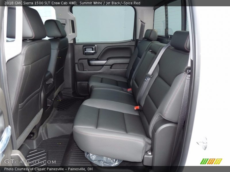 Summit White / Jet Black/­Spice Red 2018 GMC Sierra 1500 SLT Crew Cab 4WD