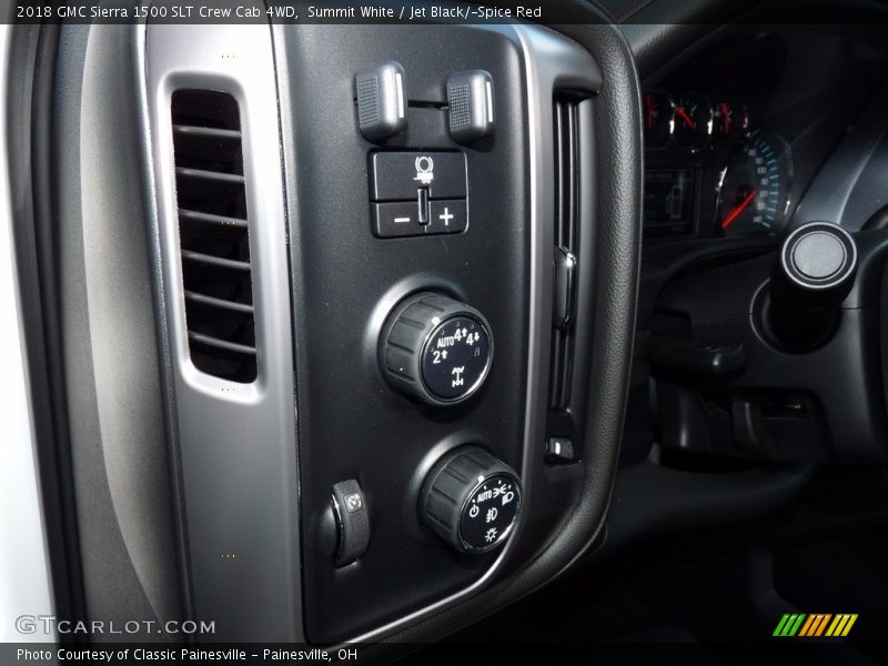 Summit White / Jet Black/­Spice Red 2018 GMC Sierra 1500 SLT Crew Cab 4WD