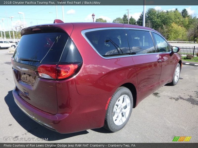 Velvet Red Pearl / Black/Alloy 2018 Chrysler Pacifica Touring Plus