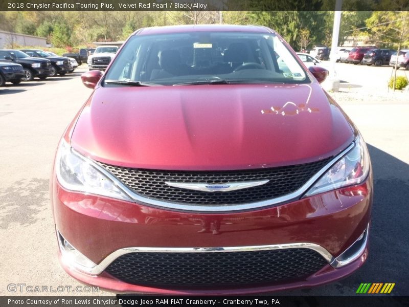 Velvet Red Pearl / Black/Alloy 2018 Chrysler Pacifica Touring Plus