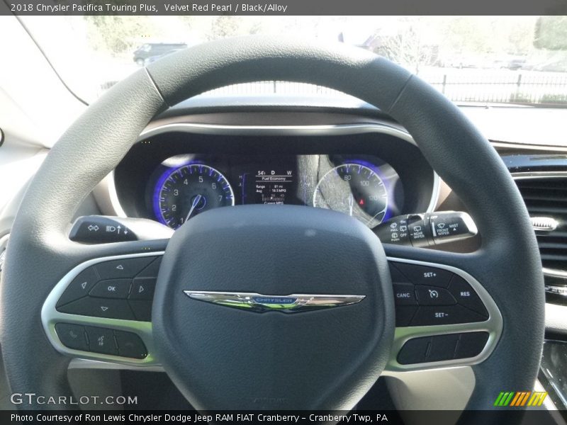 Velvet Red Pearl / Black/Alloy 2018 Chrysler Pacifica Touring Plus