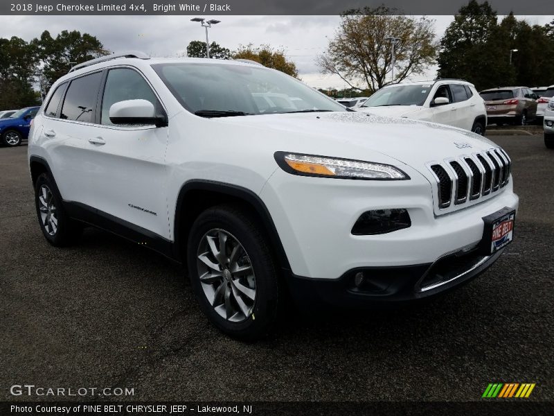 Bright White / Black 2018 Jeep Cherokee Limited 4x4
