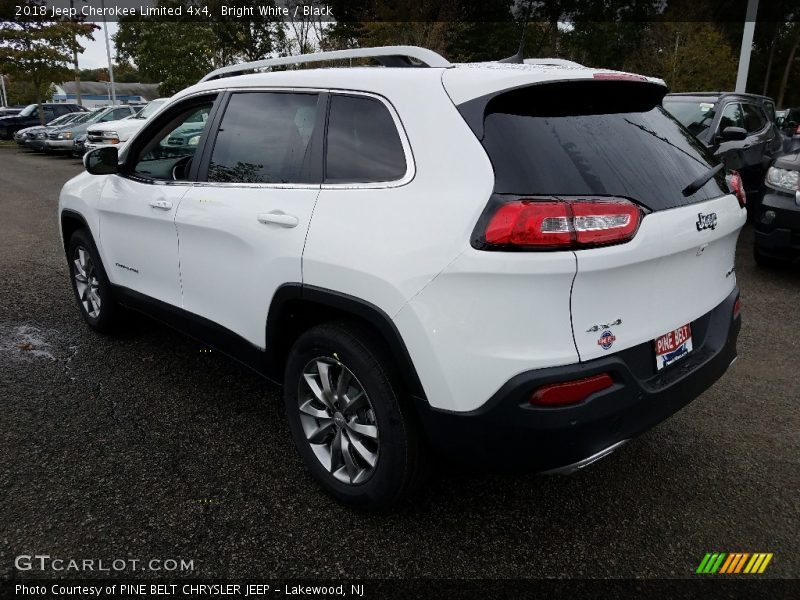 Bright White / Black 2018 Jeep Cherokee Limited 4x4