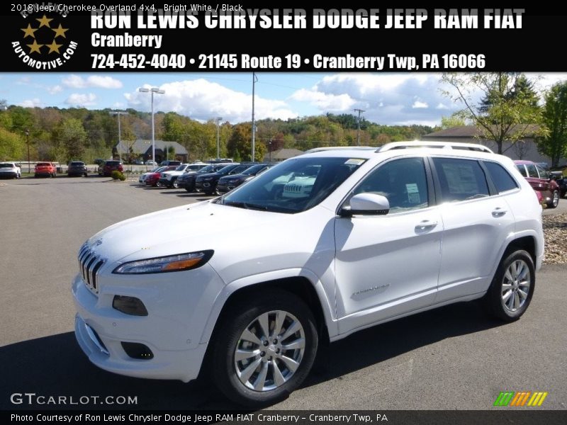 Bright White / Black 2018 Jeep Cherokee Overland 4x4