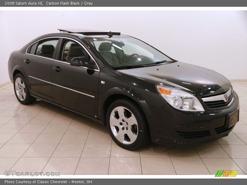 Carbon Flash Black / Gray 2008 Saturn Aura XE