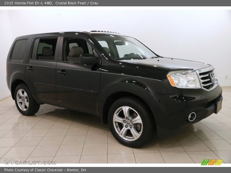 Crystal Black Pearl / Gray 2015 Honda Pilot EX-L 4WD