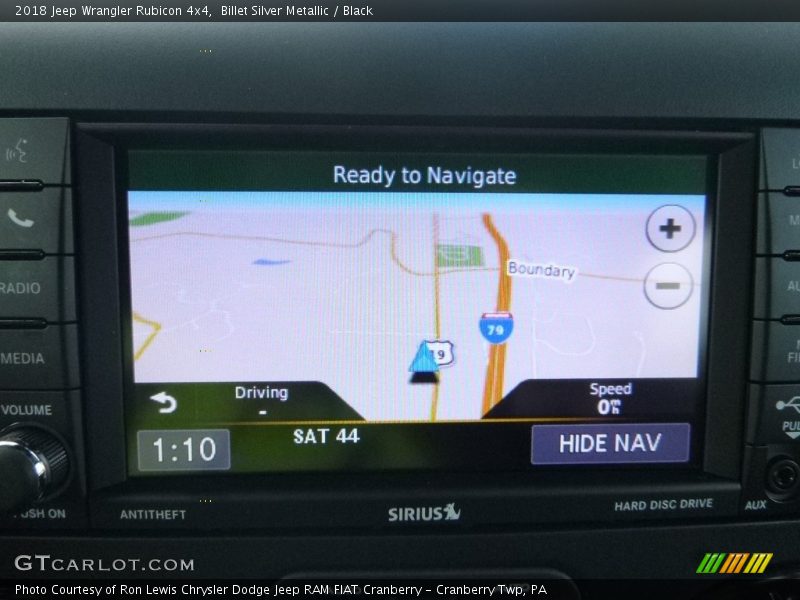 Navigation of 2018 Wrangler Rubicon 4x4