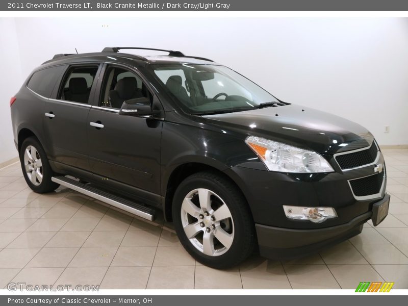 Black Granite Metallic / Dark Gray/Light Gray 2011 Chevrolet Traverse LT