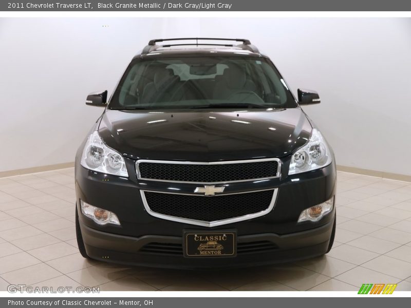 Black Granite Metallic / Dark Gray/Light Gray 2011 Chevrolet Traverse LT