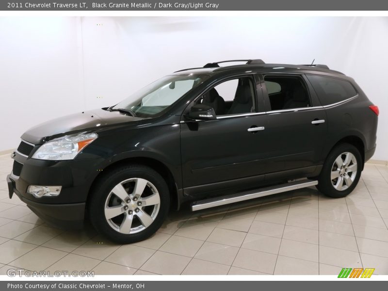 Black Granite Metallic / Dark Gray/Light Gray 2011 Chevrolet Traverse LT