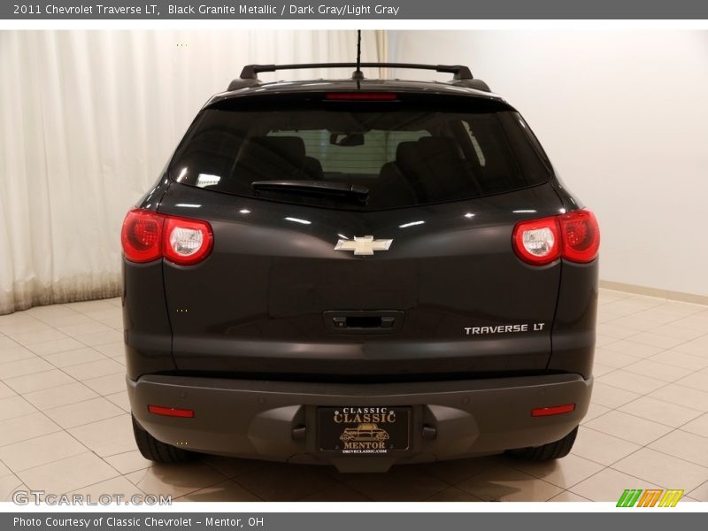 Black Granite Metallic / Dark Gray/Light Gray 2011 Chevrolet Traverse LT
