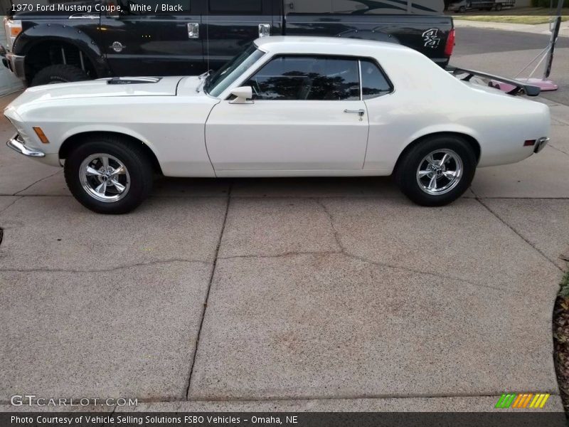 White / Black 1970 Ford Mustang Coupe
